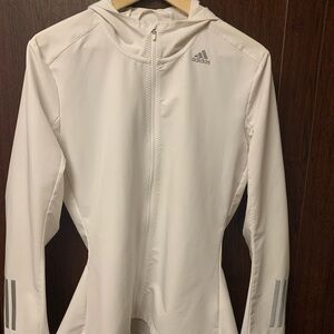 Adidas Women's White Hooded ‘Energy Running’ Jacket size Large